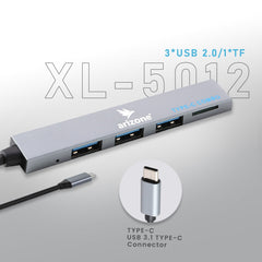 Arizone® USB HUB XL-5012 (4 PORT COMBO) 3*USB 2.0/1*TF