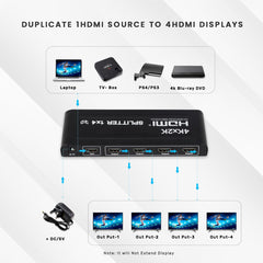 ARIZONE SPLITTER HDMI 1X4 4K 3D