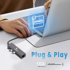 Arizone® USB HUB T-3620 (3 PORT HUB+LAN) 1*USB 3.0/2*USB 2.0/RJ45 100Mbps