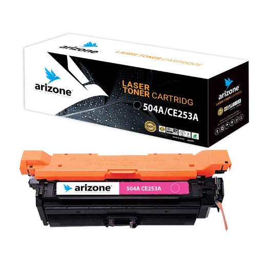 Arizone Toner Cartridges Replacement for HP 504A CE250A CE251A CE252A CE253A 504X for Use with HP Color LaserJet CP3525 CP3525N CP3525DN CP3525X CM3530 CM3530TS Printer, Magenta