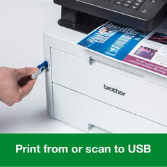 Brother MFC-L3750CDW Colour Laser Printer - All-in-One, Wireless/USB 2.0, Printer/Scanner/Copier/Fax Machine, 2 Sided Printing, 24PPM, A4 Printer, Small Office/Home Office Printer