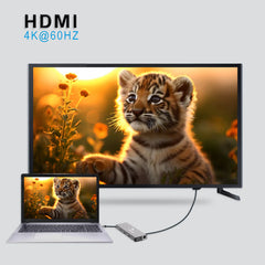 Arizone® USB HUB T-1101 (11 in 1) 1*USB 3.0/3*USB 2.0/HDMI/RJ45/VGA/USB C PD/SD TF/3.5mm100Mbps