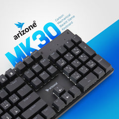 Arizone® MK30 Carbon Mechanical Backlit Game Keyboard Mechanical Keyboard Arabic / English 104 Keys