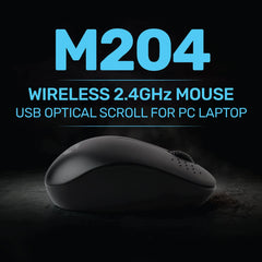 UP M204 Wireless 2.4 GHZ Mouse USB Optical Scroll for PC Laptop Rechargeable Mouse