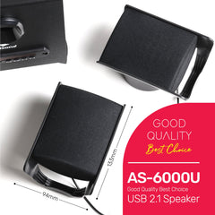 Arizone® BT AS 6000U 2.1ch Home Theatre Satellite Speakers with Bluetooth USB NFC Compatible Big Size SubWoofer -