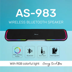Arizone® Computer Speakers for PC Desktop Monitor, Bluetooth V5.0 PC Sound Bar - Wireless/Wired USB-Powered, Superb Stereo Sound, with Gradient RGB Lighting - Combine/Separate to Customize Your Desk
