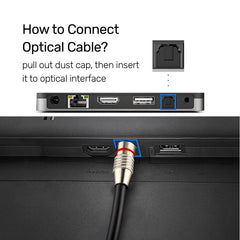 ARIZONE Audio Cable Optical BLK Digital Audio Optical Fiber Toslink Cable Cord Male to Male