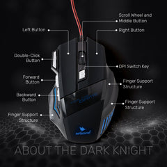 Arizone® USB G5Wired Optical Mouse , Four Gear Adjustable DPI Economic Design