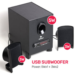 Arizone® BT AS 6000U 2.1ch Home Theatre Satellite Speakers with Bluetooth USB NFC Compatible Big Size SubWoofer -