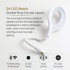 Arizone® USB Voice Control Night Light,Smart Voice Controll LED Lamp, Bathroom, Hallway, Nursery, Kitchen, Car,Camping Tent, working |No APP Needed| Plug and use.