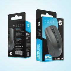 UP M15Wireless Rechargeable Mouse with Mouse, USB Computer Mouse for Laptop, PC, Chromebook, Notebook, Silent Click, 15M Wireless Connection Mouse Black