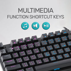 Arizone® MK30 Carbon Mechanical Backlit Game Keyboard Mechanical Keyboard Arabic / English 104 Keys