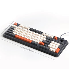 Arizone® Gaming Keyboard,Wired RGB K90 with 94 Keys Independent Volume Knob.Compact Keyboard for PC/Mac Gamer, Typist, Travel, Easy Carry on Trip