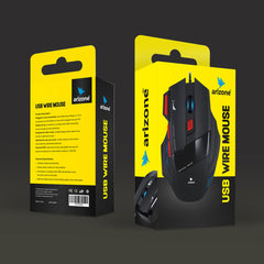 Arizone® USB G5Wired Optical Mouse , Four Gear Adjustable DPI Economic Design