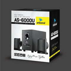 Arizone® BT AS 6000U 2.1ch Home Theatre Satellite Speakers with Bluetooth USB NFC Compatible Big Size SubWoofer -