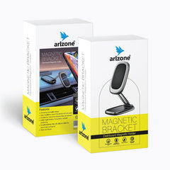 Arizone® Magnetic Car Cell Phone Holder,Foldable and 360° Rotation, 8 Strong Magnets, Suitable for All Phones