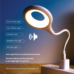 Arizone® USB Voice Control Night Light,Smart Voice Controll LED Lamp, Bathroom, Hallway, Nursery, Kitchen, Car,Camping Tent, working |No APP Needed| Plug and use.