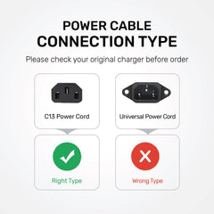 UP Desktop Power Cable 1.5M BLK Desktop Power Cable - Reliable Pure Copper Wire for Computers, TVs, Monitors, and More