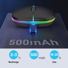 Arizone® Mouse BT8000 Computer Mouse for Laptop, PC, Chromebook, Notebook, Silent Click, Wireless Connection Mouse