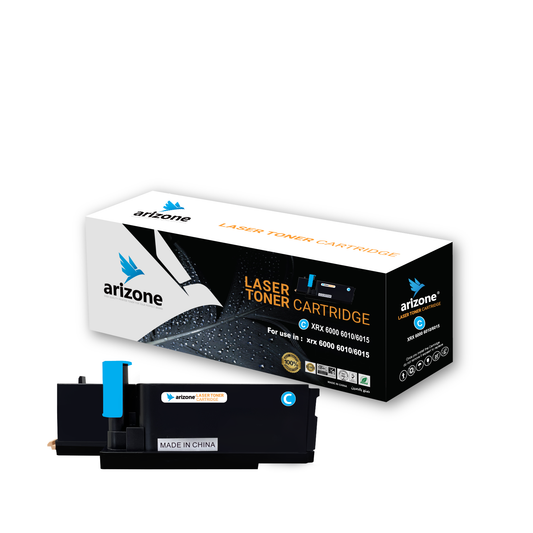 Arizone Toner Cartridge 6000 6010 Work Centre 6015 Cyan Standard Capacity (1,000 Pages) - 106R01628