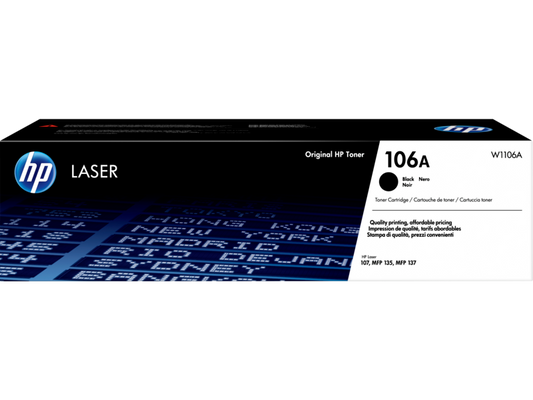 HP 106A Black Original Laser Toner Cartridge W2072A