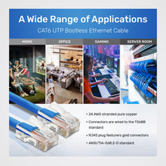 UP CAT6 CABLE UTP 305M BLUE Bulk cable, 23 AWG Communication Networking -(UTP) Cat 6 Self Roll-up Reels HIGH-SPEED cable 6pcs RJ45 socket included (CAT6 UTP Regular, 305m)