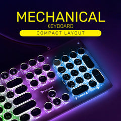 ARIZONE© MK 20 Mechanical Keyboard 104 Keys Green Axis Backlit Office E-sports Game Keyboard Wired USB Desktop Computer Notebook Universal