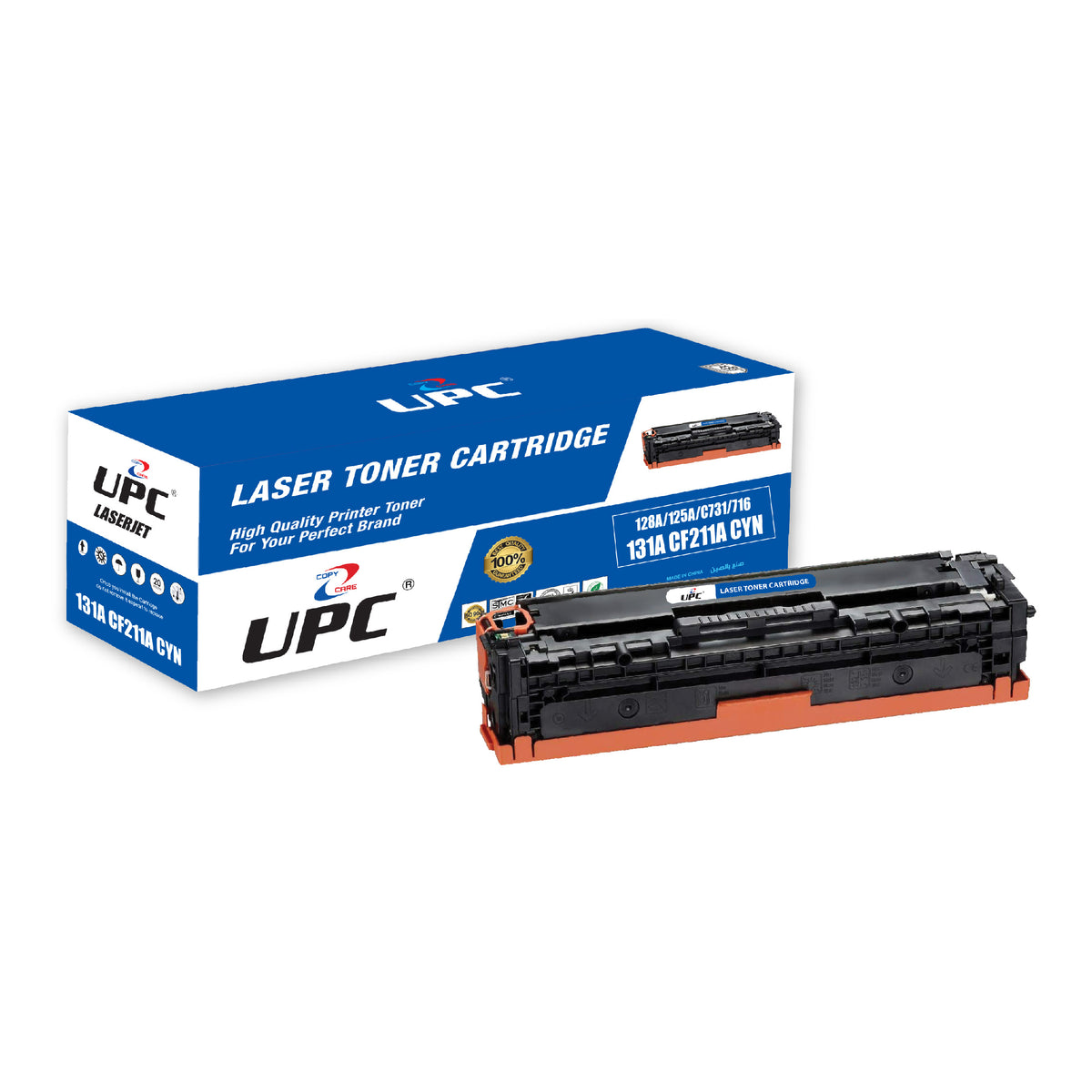 UPC Toner Cartridge Replacement for HP 131A CF211A -for HP Laserjet Pro 200 Color M251nw M251n M276nw M276n Printer Cyan