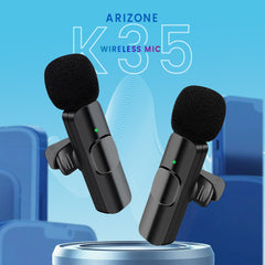 Arizone® Wireless Microphone, Dual Portable Handheld Dynamic Karaoke Mic with Rechargeable Receiver, Cordless Karaoke System for PA System, Speaker, Amplifier, Family Party, Singing, Meeting
