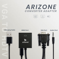 ARIZONE CONVERTER ADAPTER VGA TO HDTV
