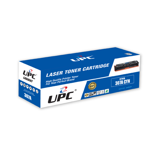UPC Toner Cartridges 307A CE741A Cyan Replacement for HP Color LaserJet & HP Color LaserJet Professional CP5200 Series CP5220 Series CP522 CP5225DN CP5225N CP5225 Series CP5225XH.