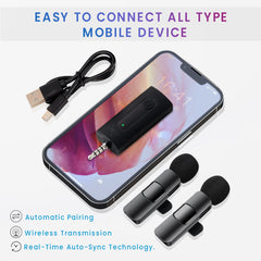Arizone® Wireless Microphone, Dual Portable Handheld Dynamic Karaoke Mic with Rechargeable Receiver, Cordless Karaoke System for PA System, Speaker, Amplifier, Family Party, Singing, Meeting