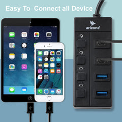 Arizone®USB HUB XL-5067 (4 PORT) 1*USB 3.0/3*USB 2.0