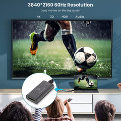 ARIZONE DisplayPort to HDMI Adaptor 4K, (2K 60Hz, 1080p 120HZ) High-Speed DP to HDMI Monitor Converter