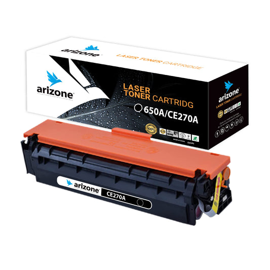 Arizone Toner Cartridges CE270A 650A for HP Color LaserJet Enterprise CP 5500 Series CP5520 Series CP5525DN CP5525N CP5525 Series CP5525XH M750dn Black