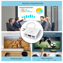 ARIZONE CONVERTER ADAPTER TYPE-C TO HDTV+USB3.0+PD