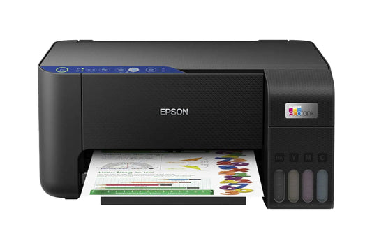 Epson Ecotank L3251 Home Ink Tank Printer A4, Colour, 3-In-1 With Wifi And Smartpanel App Connectivity, Black, Compact