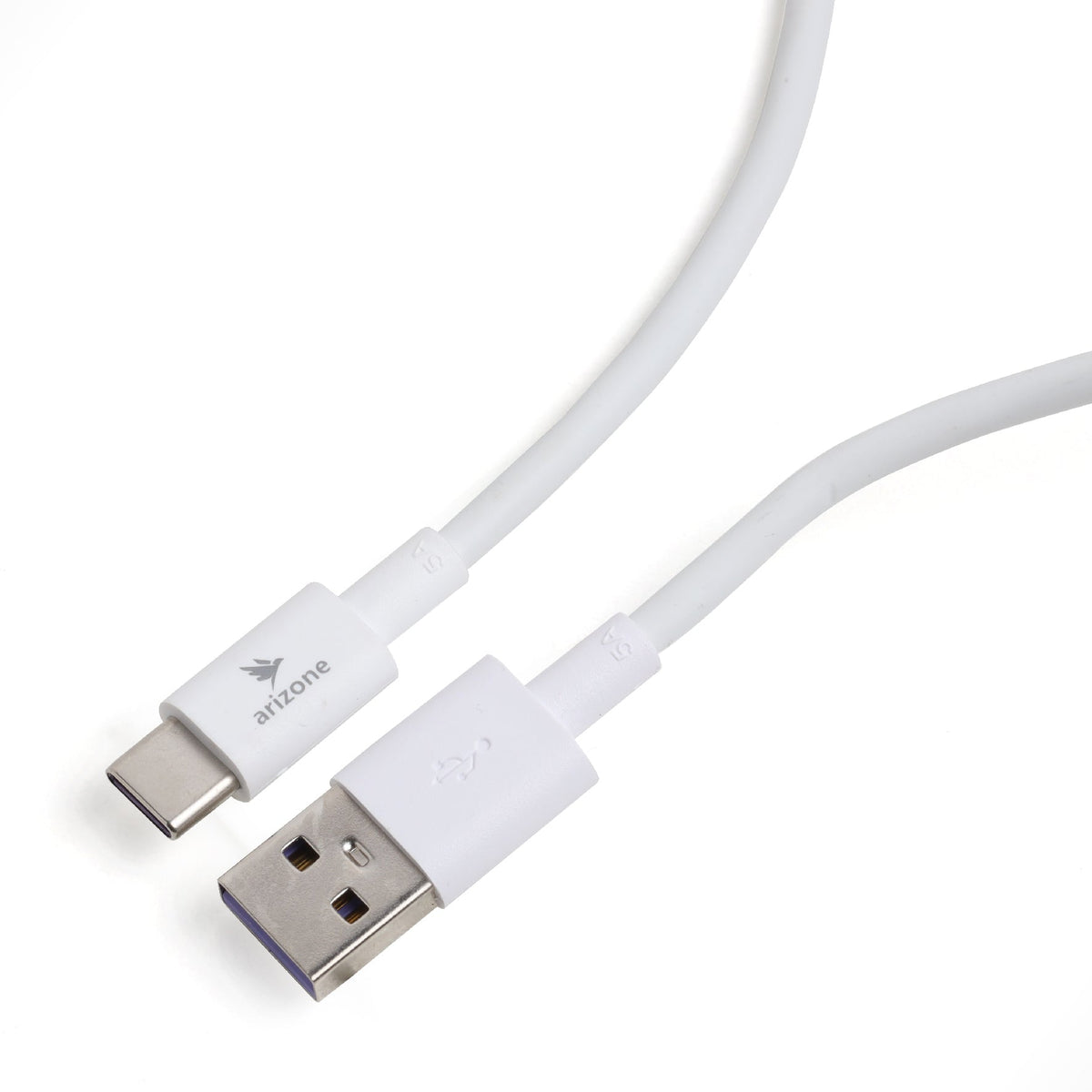 Arizone® Charger Cable Fast Charging USB 2.0 Data Transfer Cable - White - Length 1 Meter