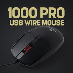 Arizone® USB 1000PRO Wired Mouse Ergonomic Office Mouse Optical Tracking