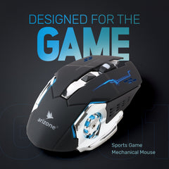 Arizone® G501 Wireless Gaming Mouse with Lights 2.4 Ghz Rechargeable mouse, Durable & Silent Click