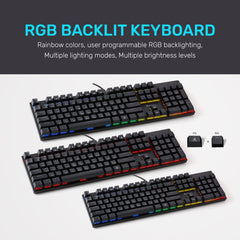 Arizone® MK30 Carbon Mechanical Backlit Game Keyboard Mechanical  Keyboard Arabic / English 104 Keys