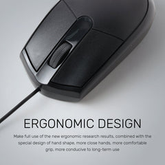 UP M302wired Mouse, Black