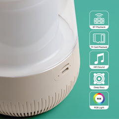 Arizone® LED Bluetooth Speaker Long Battery Life 360 Surround Sound and Colorful LED Light for Home and Outdoor