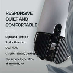 Arizone® Wireless Mouse A103 Bluetooth 2.4G USB Adapter Ultrafast Scrolling Tablet Mouse 4 Adjustable DPI Compatible