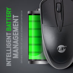 UP M305 Wired Mouse,Black  USB Wired Computer Mouse with Ergonomic Design