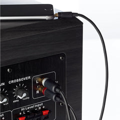 ARIZONE Audio Cable 2*1 1.5M BLK 3.5mm Aux to 2 RCA Adapter Audio Cable for Stereo Speaker or Subwoofer with Gold-Plated Plugs,  Black