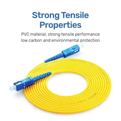 ARIZONE CABLE PATCH CORD OPTICAL SC/SC UPC 2M YLW SC to SC 1 Pcs Fiber Optic Cable Jumper Optical Patch Cord Simplex Single-Mode 9/125 SC-SC
