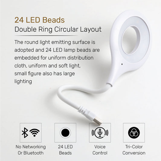 Arizone® USB Voice Control Night Light,Smart Voice Controll LED Lamp, Bathroom, Hallway, Nursery, Kitchen, Car,Camping Tent, working |No APP Needed| Plug and use.