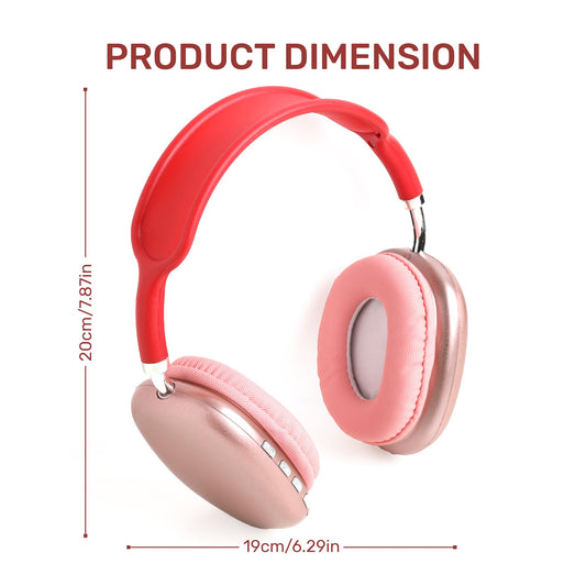 UP P9 Bluetooth Wireless Headset Over-Ear Headphone (Red)