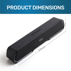 Arizone® Computer Speakers for PC Desktop Monitor, Bluetooth V5.0 PC Sound Bar - Wireless/Wired USB-Powered, Superb Stereo Sound, with Gradient RGB Lighting - Combine/Separate to Customize Your Desk